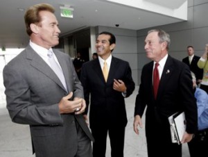 Michael Bloomberg, Arnold Schwarzenegger, Antonio Villaraigosa