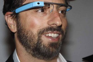 File photo of Google founder Sergey Brin posing for a portrait wearing Google Glass glasses during New York Fashion Week