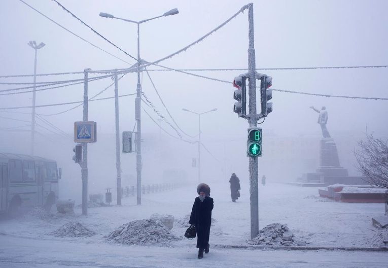 Минус 63 градуса по Цельсия в Якутске